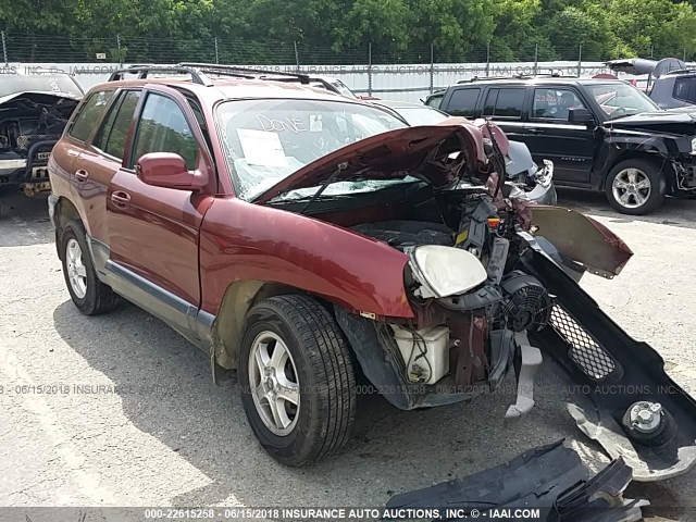 KM8SC73D32U244255 - 2002 HYUNDAI SANTA FE GLS/LX MAROON photo 1