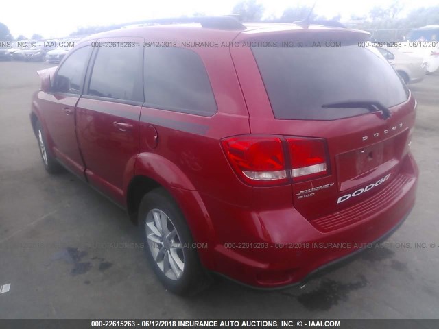 3C4PDDBG2ET226426 - 2014 DODGE JOURNEY SXT RED photo 3