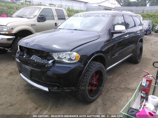 1D4SE5GT7BC689059 - 2011 DODGE DURANGO CITADEL BLACK photo 2