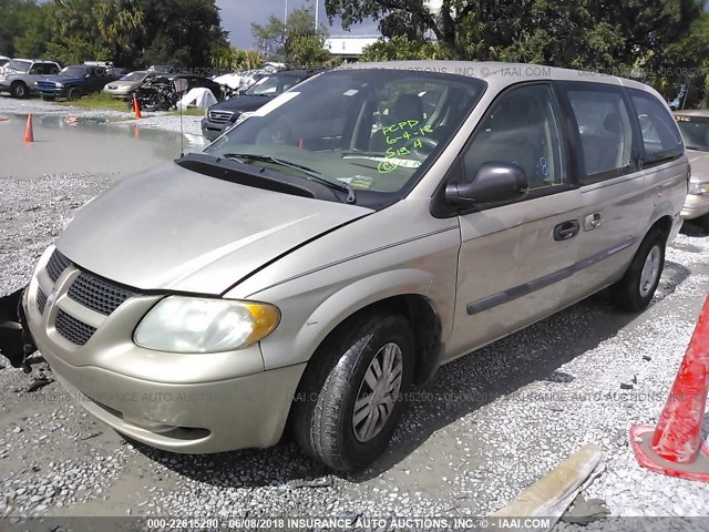 1B4GP44392B685707 - 2002 DODGE GRAND CARAVAN SPORT GOLD photo 2