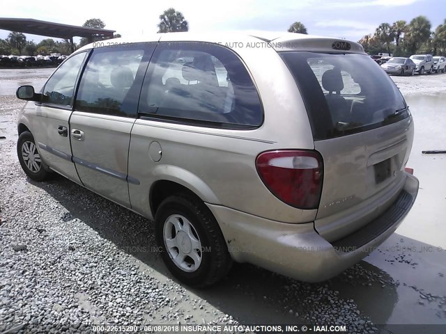 1B4GP44392B685707 - 2002 DODGE GRAND CARAVAN SPORT GOLD photo 3