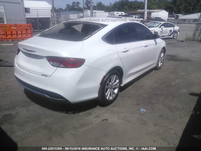 1C3CCCAB0FN660075 - 2015 CHRYSLER 200 LIMITED WHITE photo 4