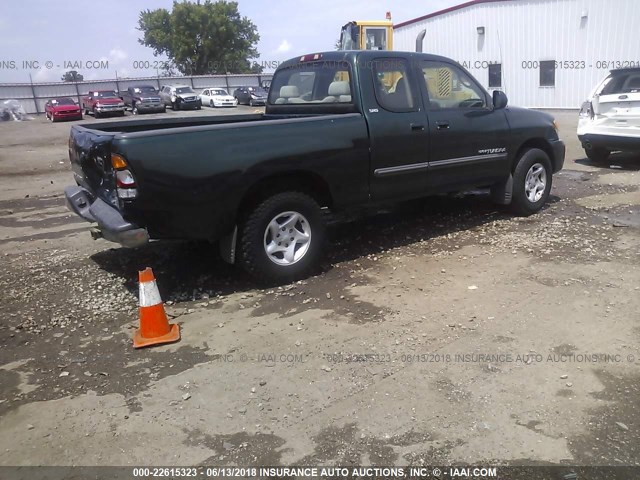 5TBRN34193S432965 - 2003 TOYOTA TUNDRA ACCESS CAB SR5 GREEN photo 4