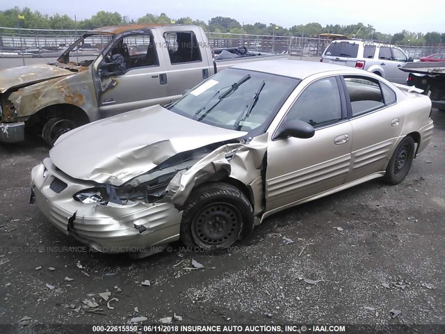 1G2NF52E12M682252 - 2002 PONTIAC GRAND AM SE1 GOLD photo 2