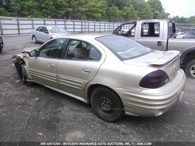 1G2NF52E12M682252 - 2002 PONTIAC GRAND AM SE1 GOLD photo 3