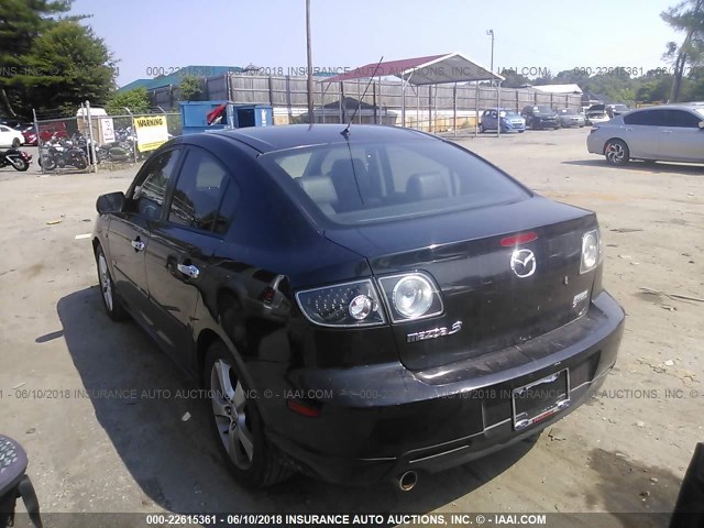 JM1BK323251220897 - 2005 MAZDA 3 S BLACK photo 3