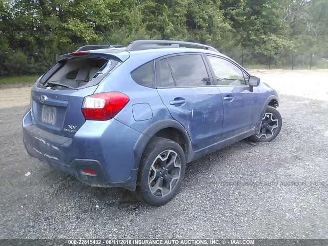 JF2GPACCXF8270399 - 2015 SUBARU XV CROSSTREK 2.0 PREMIUM BLUE photo 4