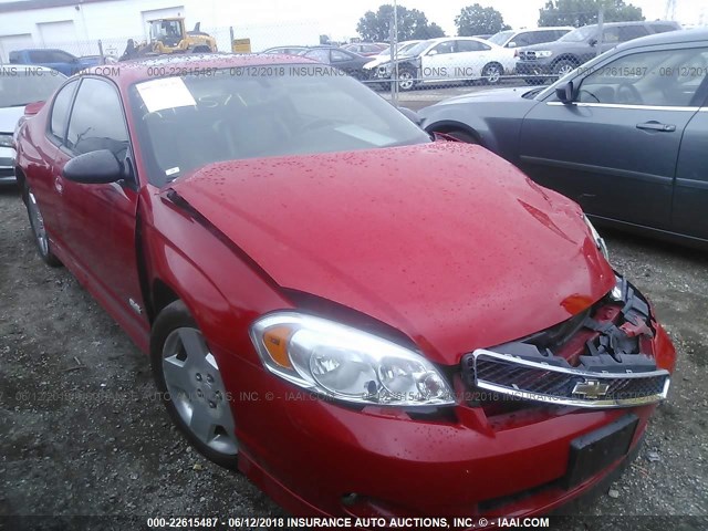 2G1WL16C869294571 - 2006 CHEVROLET MONTE CARLO SS წითელი ფოტო 1