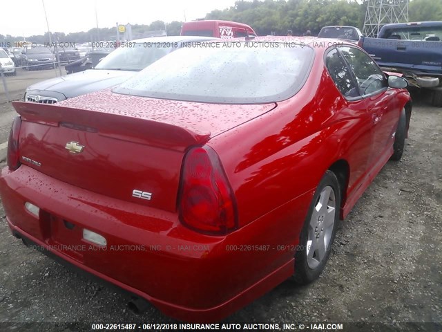2G1WL16C869294571 - 2006 CHEVROLET MONTE CARLO SS წითელი ფოტო 4