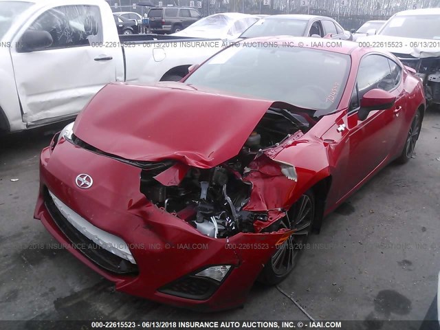 JF1ZNAA10G8704898 - 2016 TOYOTA SCION FR-S RED photo 2