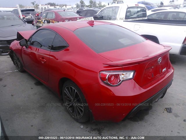 JF1ZNAA10G8704898 - 2016 TOYOTA SCION FR-S RED photo 3