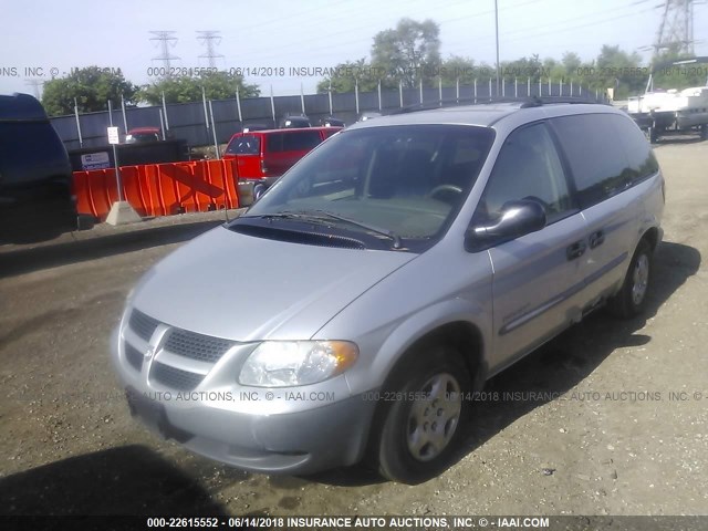 1B4GP25331B224522 - 2001 DODGE CARAVAN SE SILVER photo 2