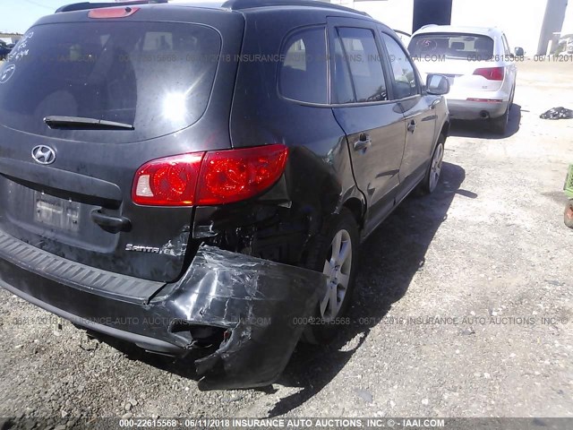 5NMSH13E68H129760 - 2008 HYUNDAI SANTA FE SE/LIMITED BLACK photo 6