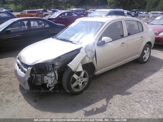 1G1AT58H497114051 - 2009 CHEVROLET COBALT LT TAN photo 2