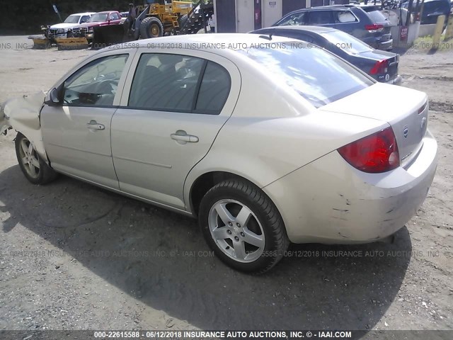 1G1AT58H497114051 - 2009 CHEVROLET COBALT LT TAN photo 3