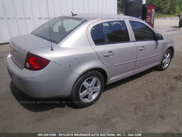 1G1AT58H497114051 - 2009 CHEVROLET COBALT LT TAN photo 4