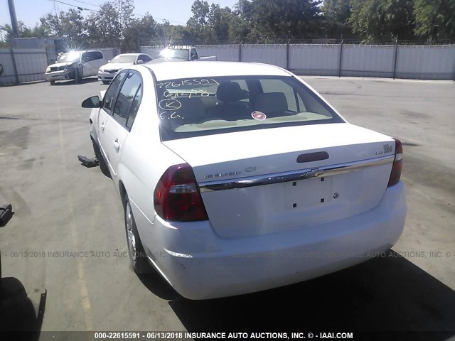 1G1ZS57F07F266613 - 2007 CHEVROLET MALIBU LS WHITE photo 3