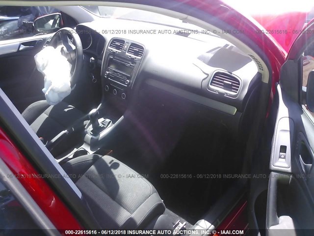 WVWDB7AJ7CW330960 - 2012 VOLKSWAGEN GOLF RED photo 5