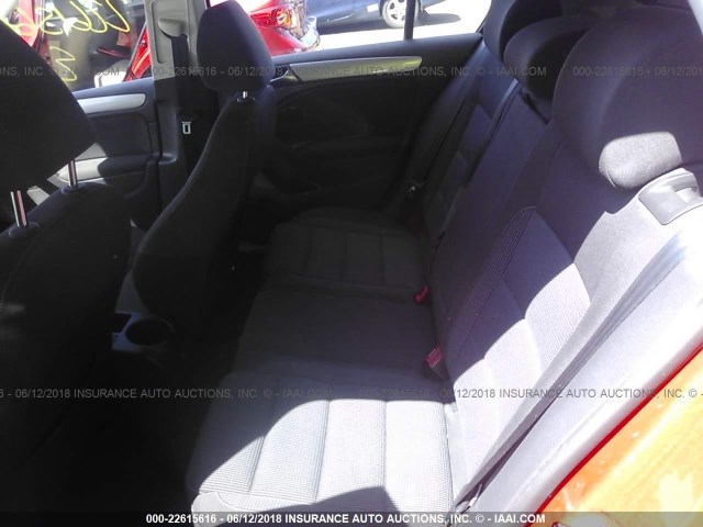 WVWDB7AJ7CW330960 - 2012 VOLKSWAGEN GOLF RED photo 8