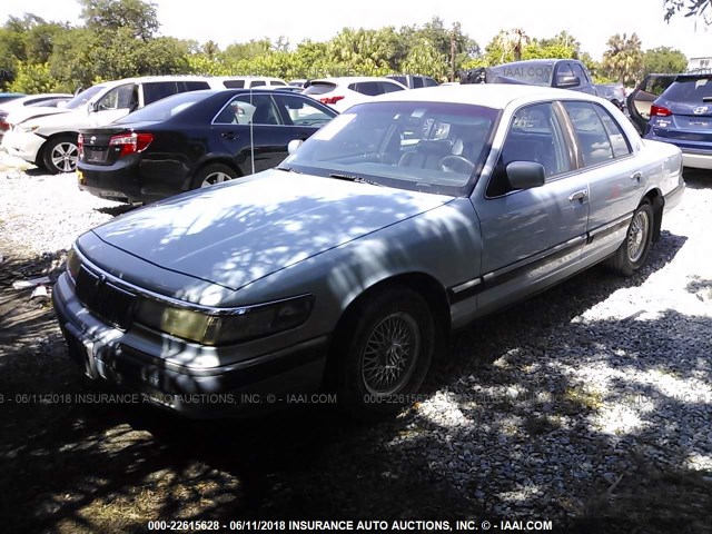 2MECM75W2NX752166 - 1992 MERCURY GRAND MARQUIS LS BLUE photo 2