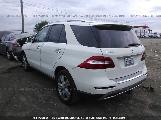 4JGDA5JB7DA106677 - 2013 MERCEDES-BENZ ML 350 WHITE photo 3