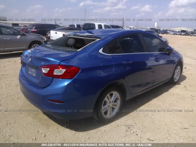 1G1BE5SM6G7250814 - 2016 CHEVROLET CRUZE LT BLUE photo 4