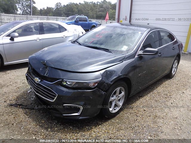 1G1ZB5ST2HF174434 - 2017 CHEVROLET MALIBU LS GRAY photo 2