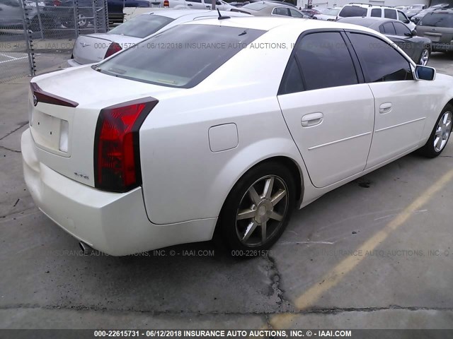 1G6DP567450165056 - 2005 CADILLAC CTS HI FEATURE V6 WHITE photo 4