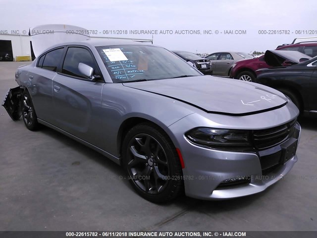 2C3CDXHG0FH884073 - 2015 DODGE CHARGER SXT GRAY photo 1