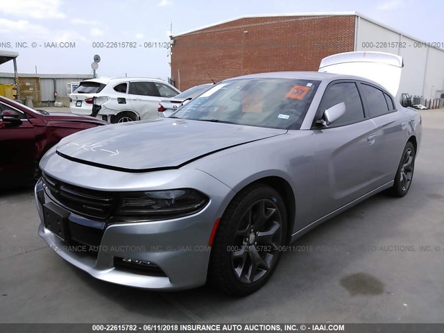 2C3CDXHG0FH884073 - 2015 DODGE CHARGER SXT GRAY photo 2