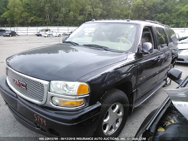 1GKFK66U04J140099 - 2004 GMC YUKON XL DENALI BLACK photo 2