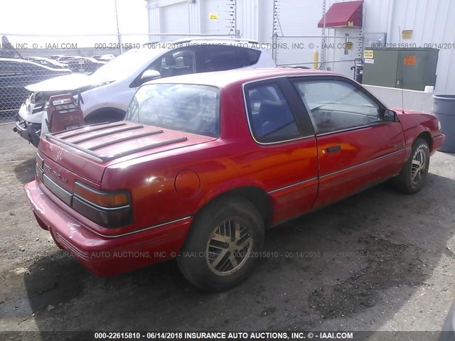 1G2NE14U7LC372338 - 1990 PONTIAC GRAND AM LE RED photo 4