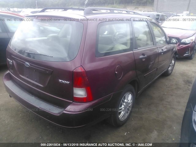 1FAFP36N46W161876 - 2006 FORD FOCUS ZXW BURGUNDY photo 4