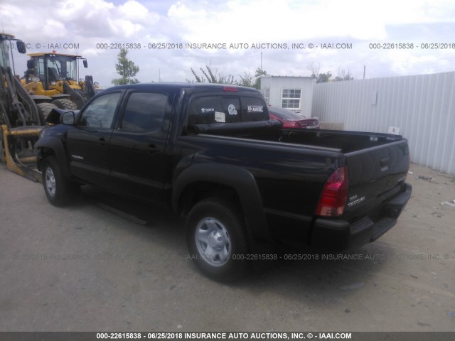 5TFJX4GN0FX050406 - 2015 TOYOTA TACOMA DOUBLE CAB PRERUNNER BLACK photo 3