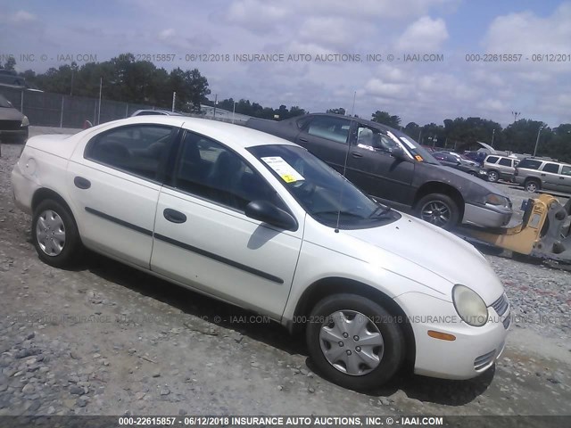 1B3ES26C95D248519 - 2005 DODGE NEON SE WHITE photo 1