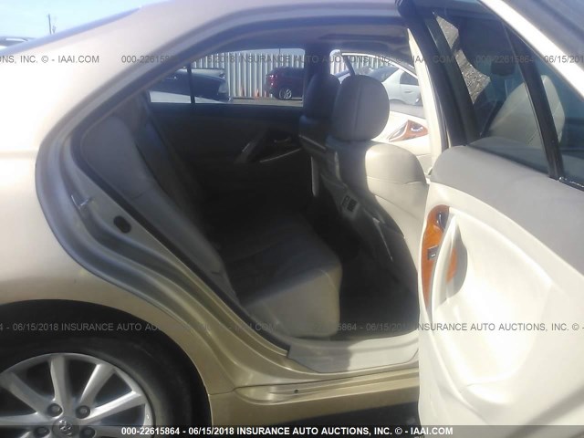 4T1BK3EK4BU122690 - 2011 TOYOTA CAMRY SE/LE/XLE GOLD photo 8