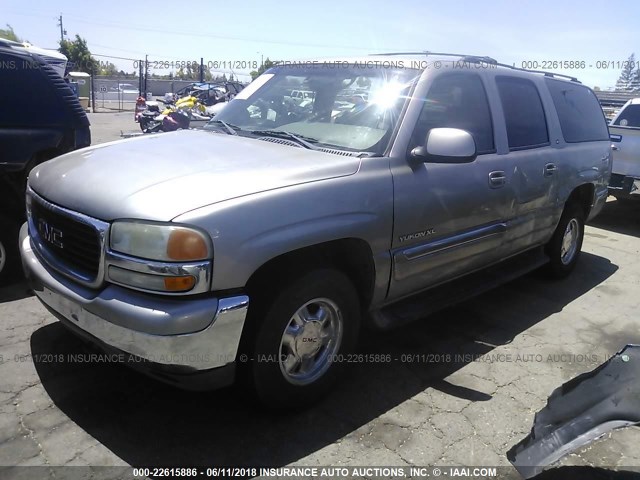 3GKFK16T91G195528 - 2001 GMC YUKON XL K1500 GRAY photo 2