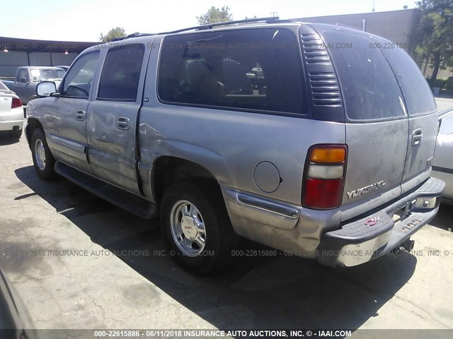 3GKFK16T91G195528 - 2001 GMC YUKON XL K1500 GRAY photo 3