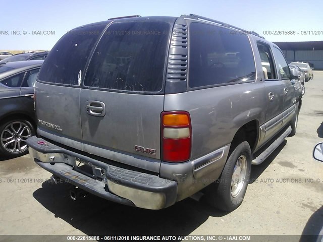 3GKFK16T91G195528 - 2001 GMC YUKON XL K1500 GRAY photo 4