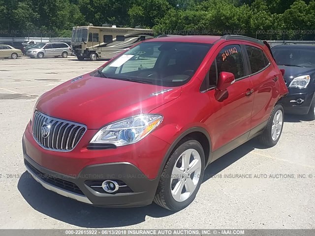 KL4CJBSB1GB554886 - 2016 BUICK ENCORE CONVENIENCE RED photo 2