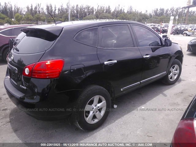 JN8AS5MT5DW039383 - 2013 NISSAN ROGUE S/SV BLACK photo 4