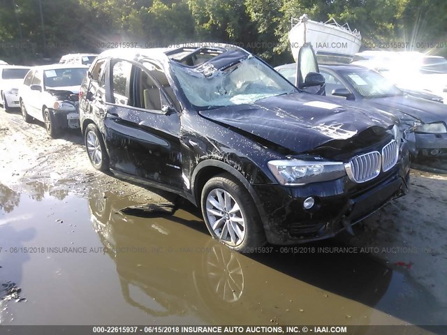 5UXWX9C51F0D50135 - 2015 BMW X3 XDRIVE28I BLACK photo 1