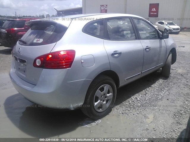 JN8AS5MV2BW292479 - 2011 NISSAN ROGUE S/SV/KROM SILVER photo 4