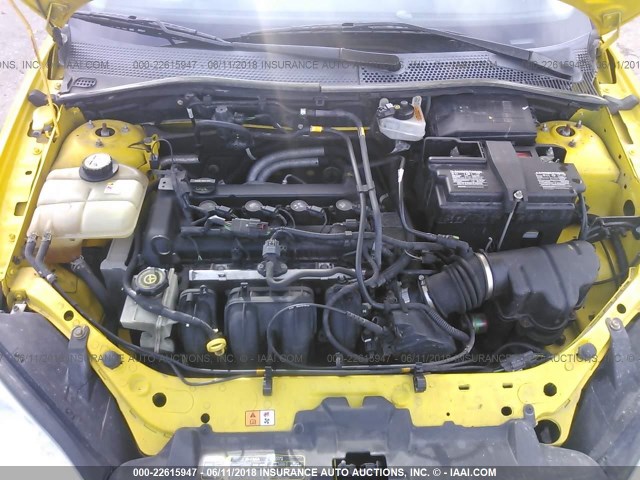 1FAFP31N77W169866 - 2007 FORD FOCUS ZX3/S/SE/SES YELLOW photo 10