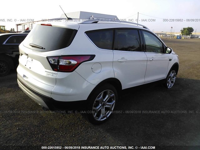 1FMCU0J94HUC78690 - 2017 FORD ESCAPE TITANIUM WHITE photo 4