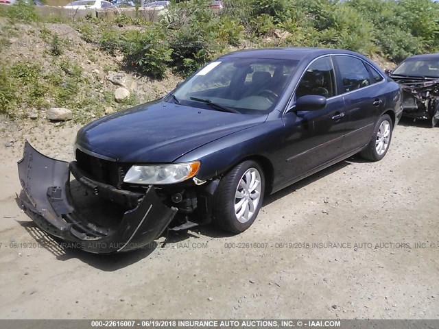 KMHFC46F56A102171 - 2006 HYUNDAI AZERA SE/LIMITED BLUE photo 2