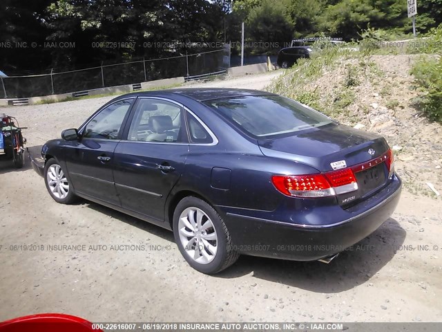 KMHFC46F56A102171 - 2006 HYUNDAI AZERA SE/LIMITED BLUE photo 3