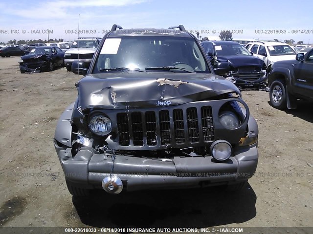 1J4GK38K55W612760 - 2005 JEEP LIBERTY RENEGADE GRAY photo 6