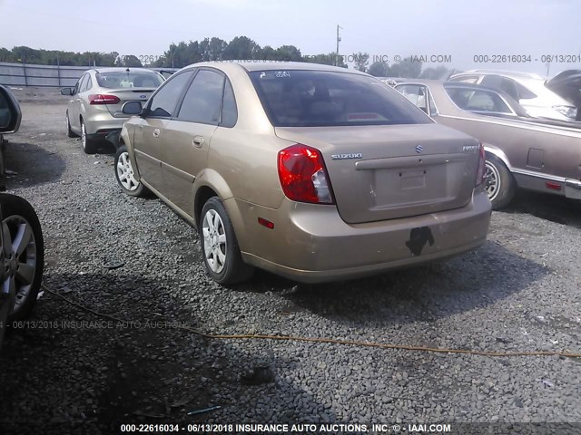 KL5JD56ZX5K115539 - 2005 SUZUKI FORENZA S GOLD photo 3