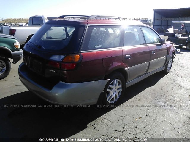 4S3BH675237632774 - 2003 SUBARU LEGACY OUTBACK AWP 勃艮第红 照片 4